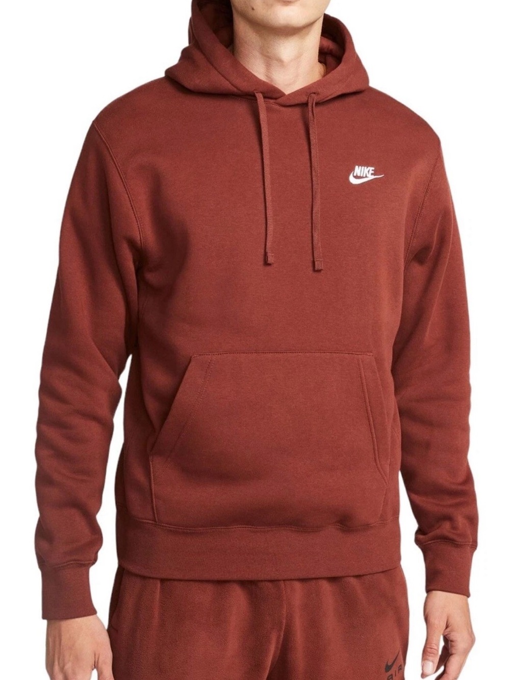 Nike Men's Burgundy/Brown Pullover Hoodie. Size 3XL